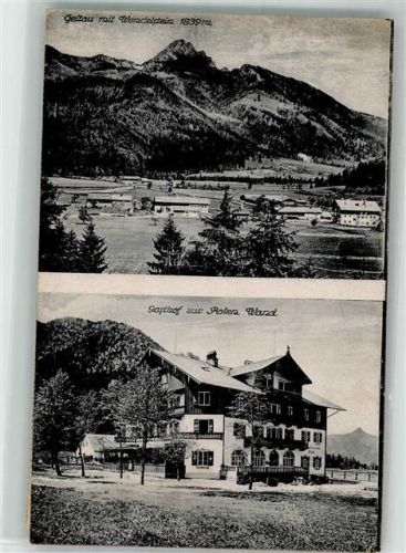 Geitau 1923 Wendelstein Gasthaus zur Roten Wand Inflationsporto 40 Reichsmark Bahnpost Zug 1320