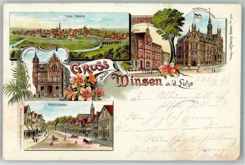 Winsen 1899 Apotheke Post Rathaus Marktstraße