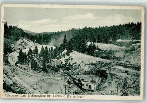 Carlsfeld Talsperren-Bau Weiterwiese Bagger