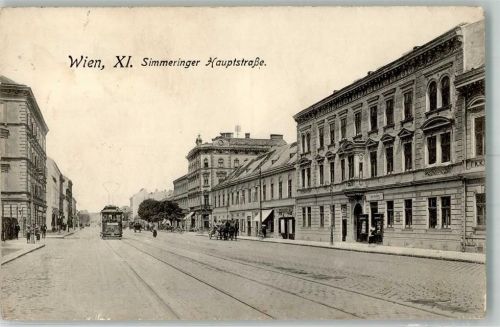 Wien 1937 Straßenbahn Simmeringer Hauptstrasse