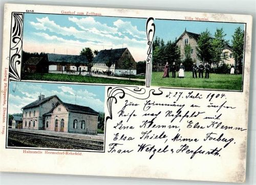 Rehefeld-Zaunhaus 19ß4 Gasthaus zum Zollhaus Villa Martini Bahnhof