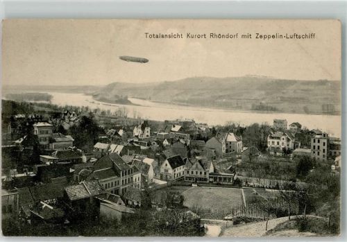 Rhöndorf 1910 Zeppelin-Luftschiff über Rhöndorf Rhein