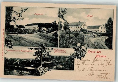 Mochau Beigut Gasthaus Erbgericht Kretzschmar's Forellenteiche und Karpfenteiche