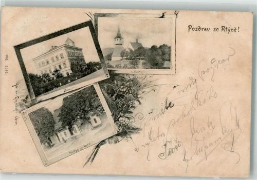 Rtyne v Podkrkonosi Hertin - Schule Kirche