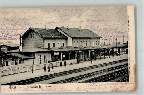 59439 W4755 Holzwickede 1916 - Bahnhof Bahnsteig