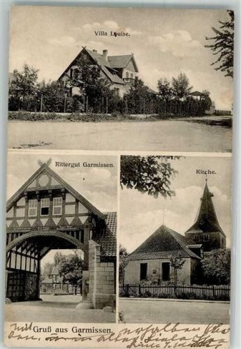 31174 W3209 Garmissen-Garbolzum 1911 - Villa Louise Rittergut Kirche
