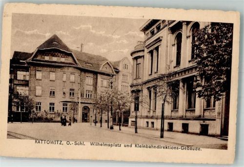 Kattowitz 1917 Feldpost WK I Der kommandierende General der Luftstreikräfte Wilhelmsplatz Kleinbahndirektions-Gebäude