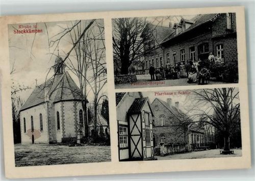 Stockkämpen 1914 Paulinen-Hospital Pfarrhaus Schule