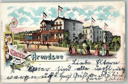 Arendsee 1910 Hotel Moll Hotel- Anbau