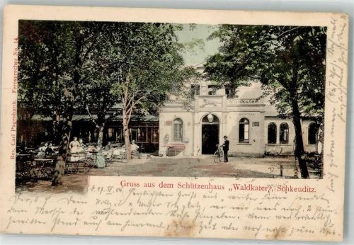 Schkeuditz 1904 Schützenhaus "Waldkater" Garten
