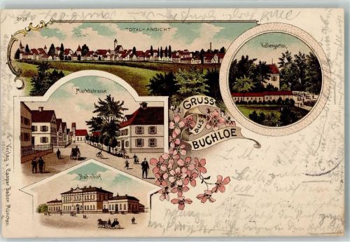 Buchloe 1899 Marktstraße Bahnhof Gasthaus Kellergarten