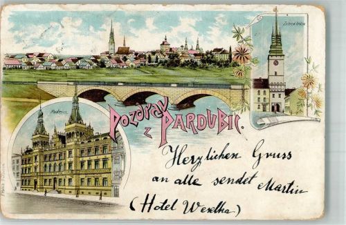 Pardubice 1901 Rathaus