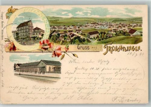 Treuchtlingen 1899 Schloss Bahnhof