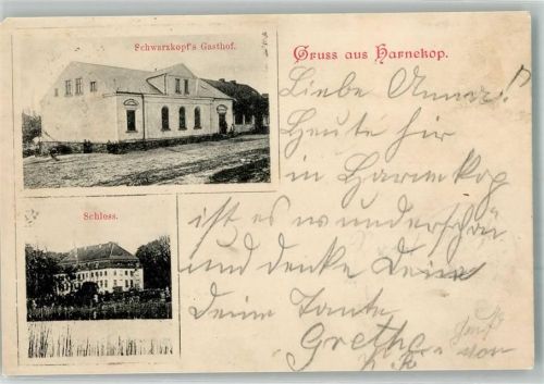 Harnekop 1898 Schloß Gasthaus Schwarzkopf