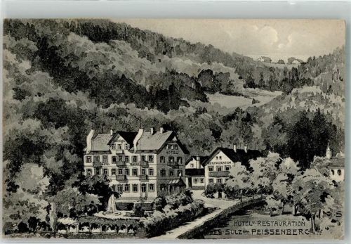 Hohenpeißenberg 1916 Hotel-Gasthaus Hohen Sulz am Pleisenberg sign. G.S.