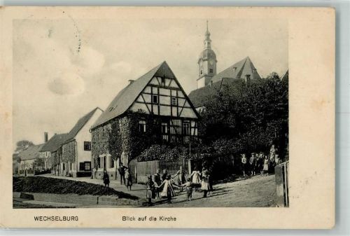 Wechselburg 1911 Blick auf die Kirche