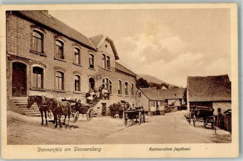 Dannenfels 1914 Gasthaus Jagdhaus Pferdefuhrwerke Kutsche