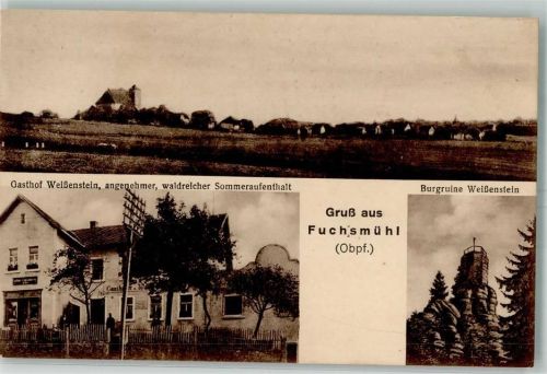 95689 W8591 Fuchsmühl - Burgruine Weißenstein Gasthaus Weißenstein