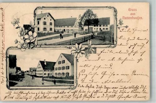 Nattenhausen 1906 Dorfstraße Stauchung