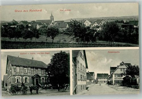 Mainhardt 1913 Gasthaus zum Lamm Dorfstraße