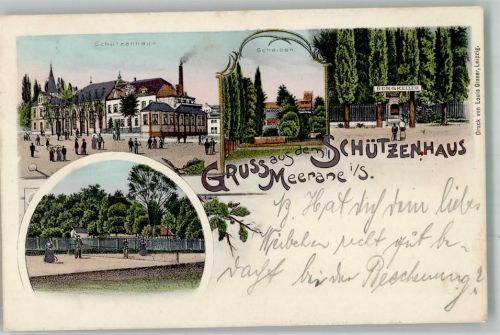 Meerane 1909 Schützenhaus Scheiben Bergkeller