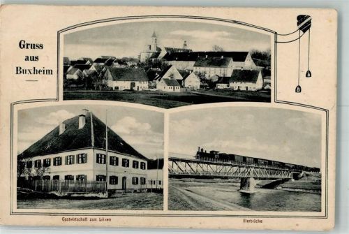 Buxheim 1914 Illerbrücke Gasthaus zum Löwen