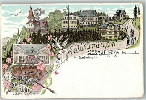 Frankenberg Gasthaus Lützelhöhe Konzert-und Theatersaal Park Brieftaube