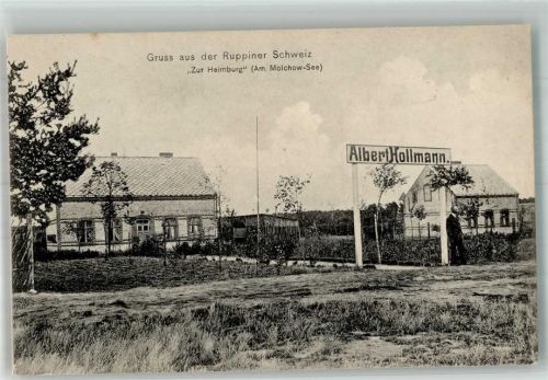 Alt Ruppin Gasthaus Zur Heimburg Ruppiner Schweiz Ort lt. Stempel