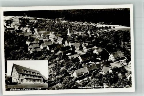 Herzogsweiler Fliegeraufnahme Gasthaus-Pension zum Hirsch