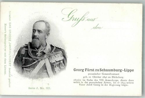 1900 Fürst Georg in Uniform mit Orden Generalleutnant Das grosse Jahrhundert Serie J Nr. 317