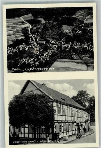 Rehungen Fliegeraufnahme Gasthaus Wenzel Motorrad