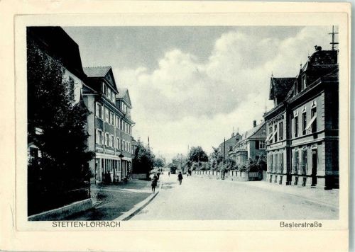 Stetten Original aufmontierte Verlagsmusterkarten Baslerstrasse