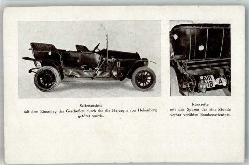 Attentat Erzherzog Franz Ferdinand - Das Auto mit Spuren des Bombenattentats