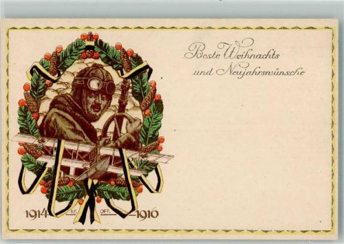 Nr. 595 Weihnachten Pilot Doppeldecker Tannenzapfen Österreich