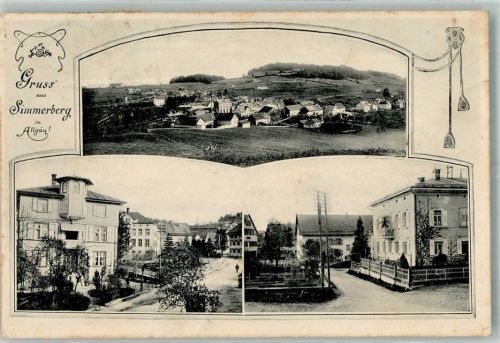 Simmerberg 1909 Dorfstrassenansichten