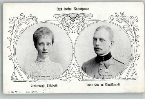Prinz Otto zu Windischgrätz das Brautpaar Jugenstil Ornamente Verlag B.K.W.I.