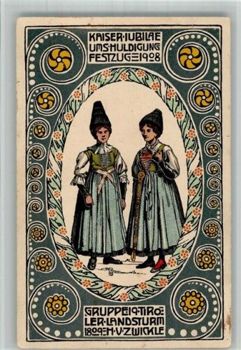 WW 178 sign. Hubert von Zwickle Kaiser Jubiläums Festzug 1908 Gruppe Tiroler Landsturm 1809