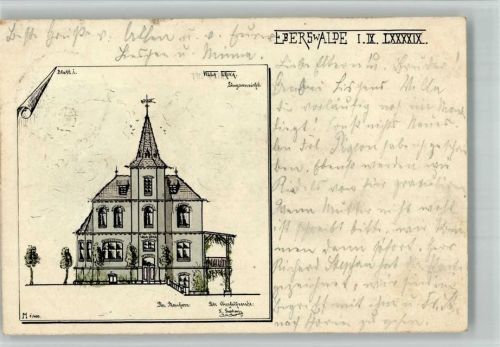 16225 O1300 Eberswalde 1899 BOAKC Villa Erika handgemalt