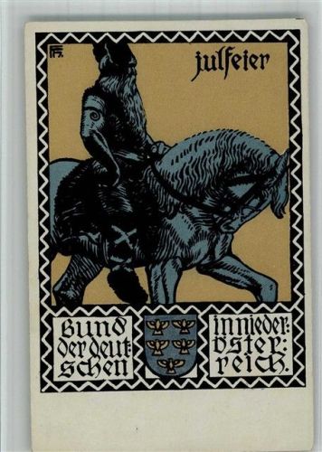 1908 Bund der Deutschen in Niederösterreich Jubelfeier Künstlerkarte