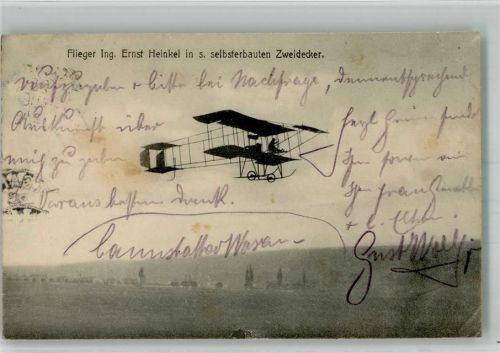 Bad Cannstatt Flieger Heinkel Ernst über Cannstatter Wasen 1911