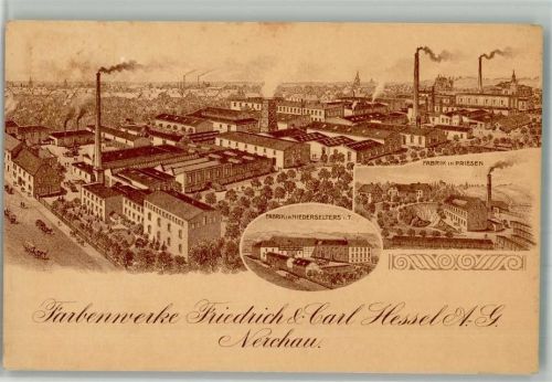 Nerchau Farbenwerke Friedrich & Carl Hessel AG Fabriken