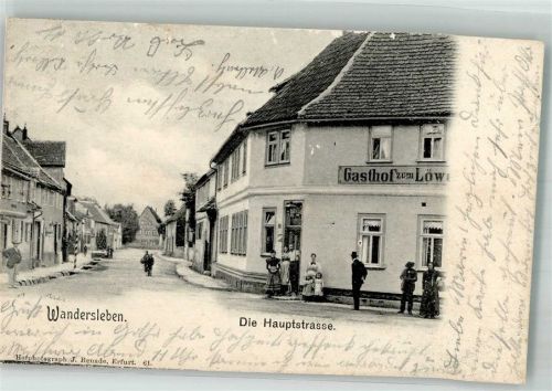 Wandersleben 1902 Hauptstrasse Gasthaus zum Löwen