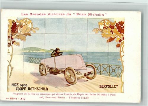 Nice Nizza Coupe Rothschild Pneu Michelin Serpollet Automobilausstellung 1903 BOAKC