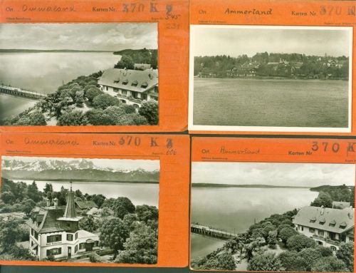 Ammerland Lot mit 4 AK Musterkarten Original aus Metzarchiv Bestellvorgänge und Auflagenzahlen