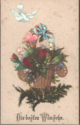 Collage mit echten Pflancen 11 cm x 7 cm