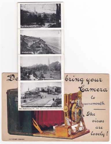 Bournemouth ausziehbarer Papierstreifen Kamera Square Swanage The Globe