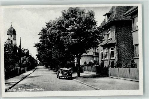 Soltau Kirche Auto Straße Lüneburger Heide