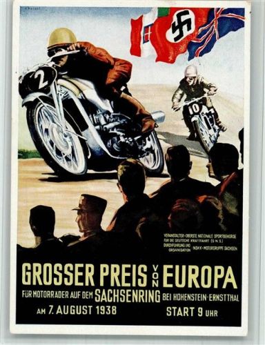 Hohenstein-Ernstthal 1938 SST Großer Preis von Europa Sachsenring Motorrad Motorsport