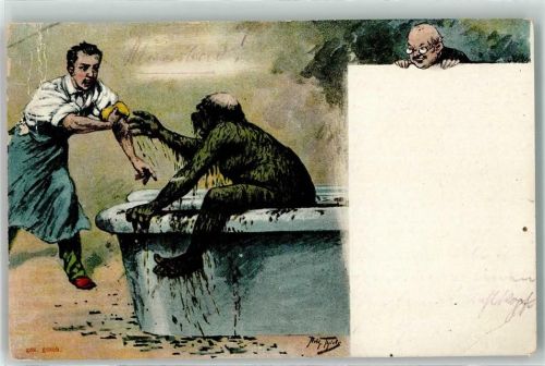 1913 sign. Thiele, Arthur Humor Heliocolorkarte Zieher, Ottmar