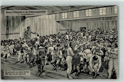 WK I Unsere Feldgrauen Entlausungsanstalt Serie Nr. 2 Auskleideraum AK